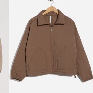 Zella Taupe Quilted Jacket